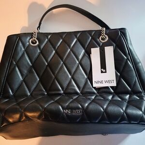 Nine West Quilted Black Shoulder Bag